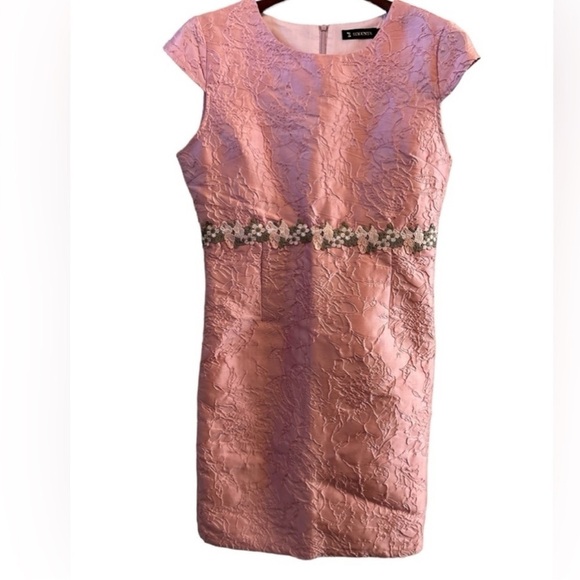 Sukunya Pink Sleeveless‎ Floral Mini Cocktail Dress XL Party Summer - Picture 1 of 9